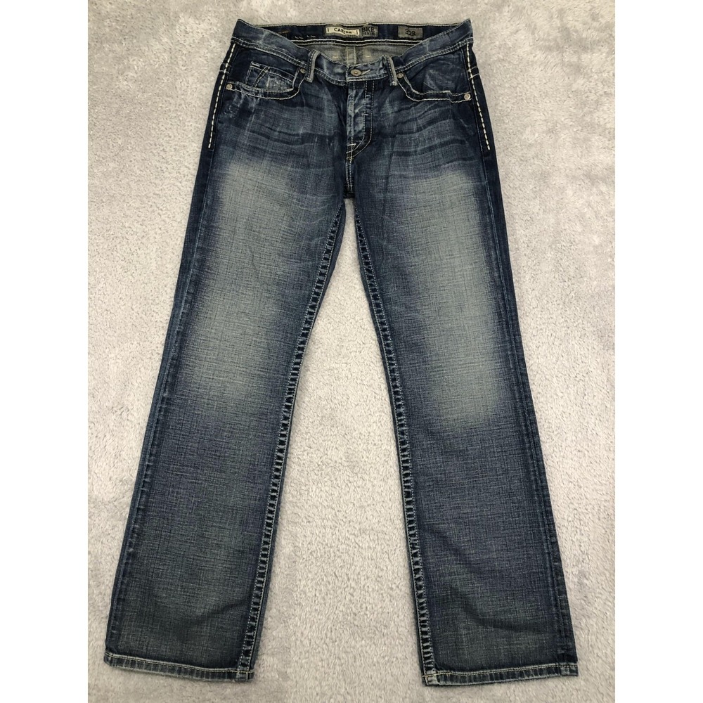 BKE Jeans Mens 30x32 Carter Blue Distressed Denim